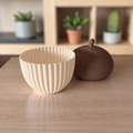 Decoratief eikeldoosje – bruin/crème