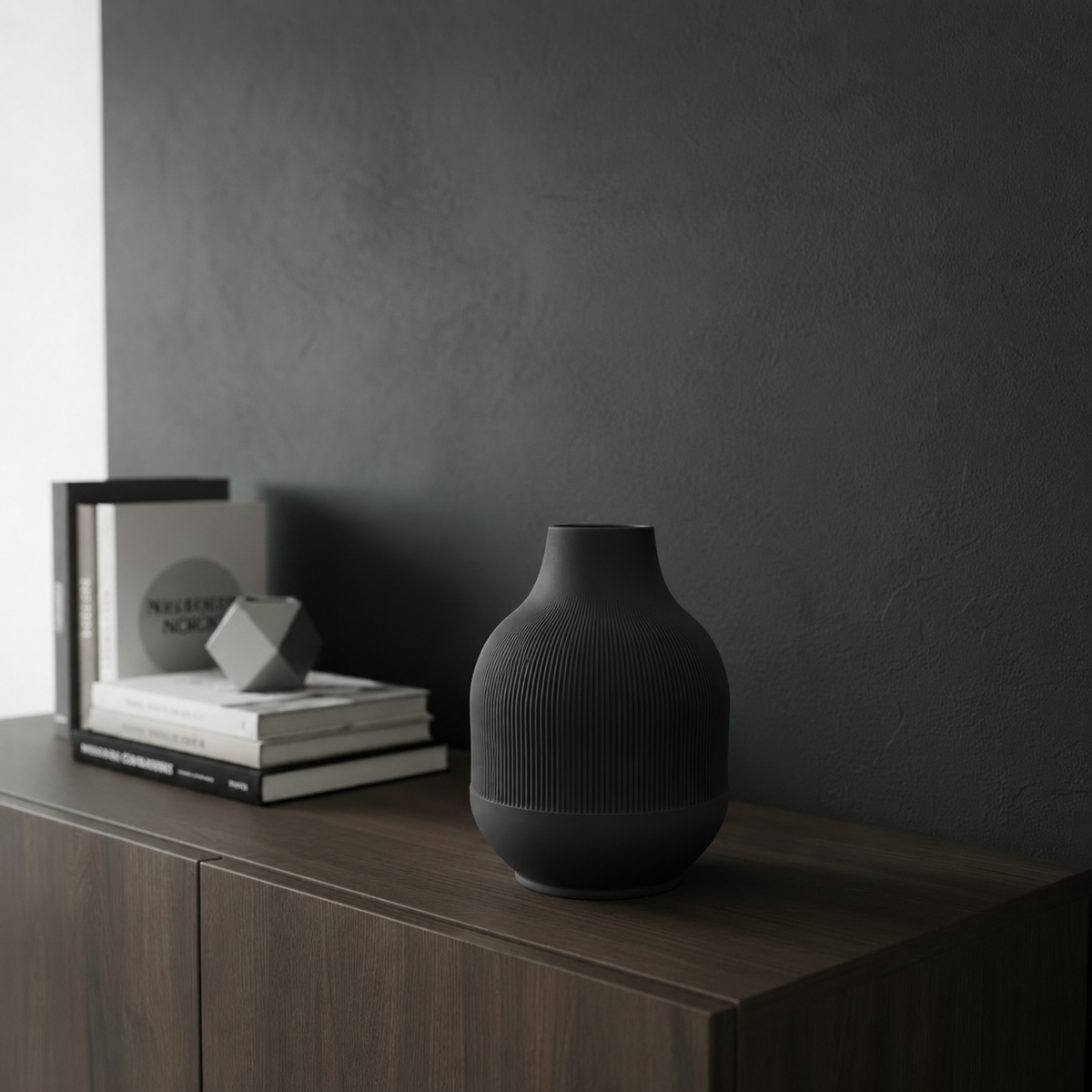 Geribbelde Vaas  | PLA | 23 cm