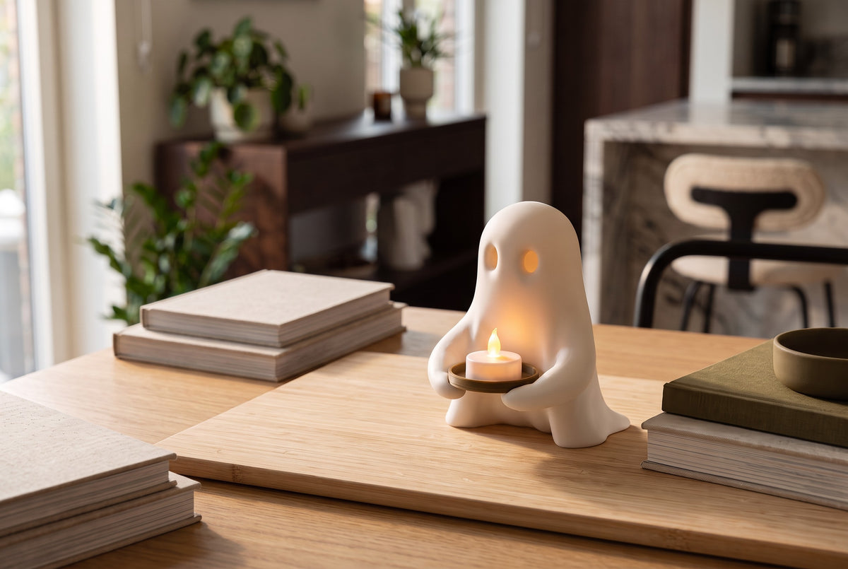Spookje met houder voor LED-lichtje – Halloween decoratie