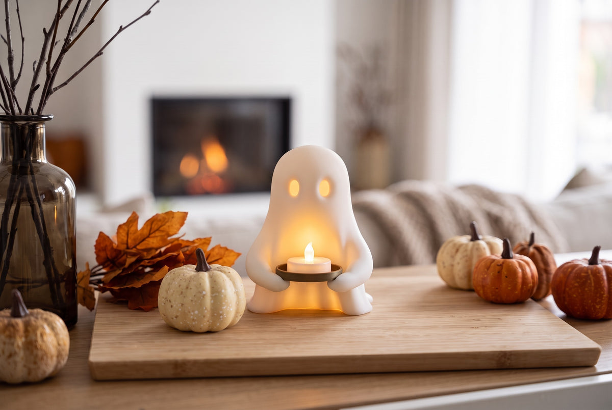 Spookje met houder voor LED-lichtje – Halloween decoratie
