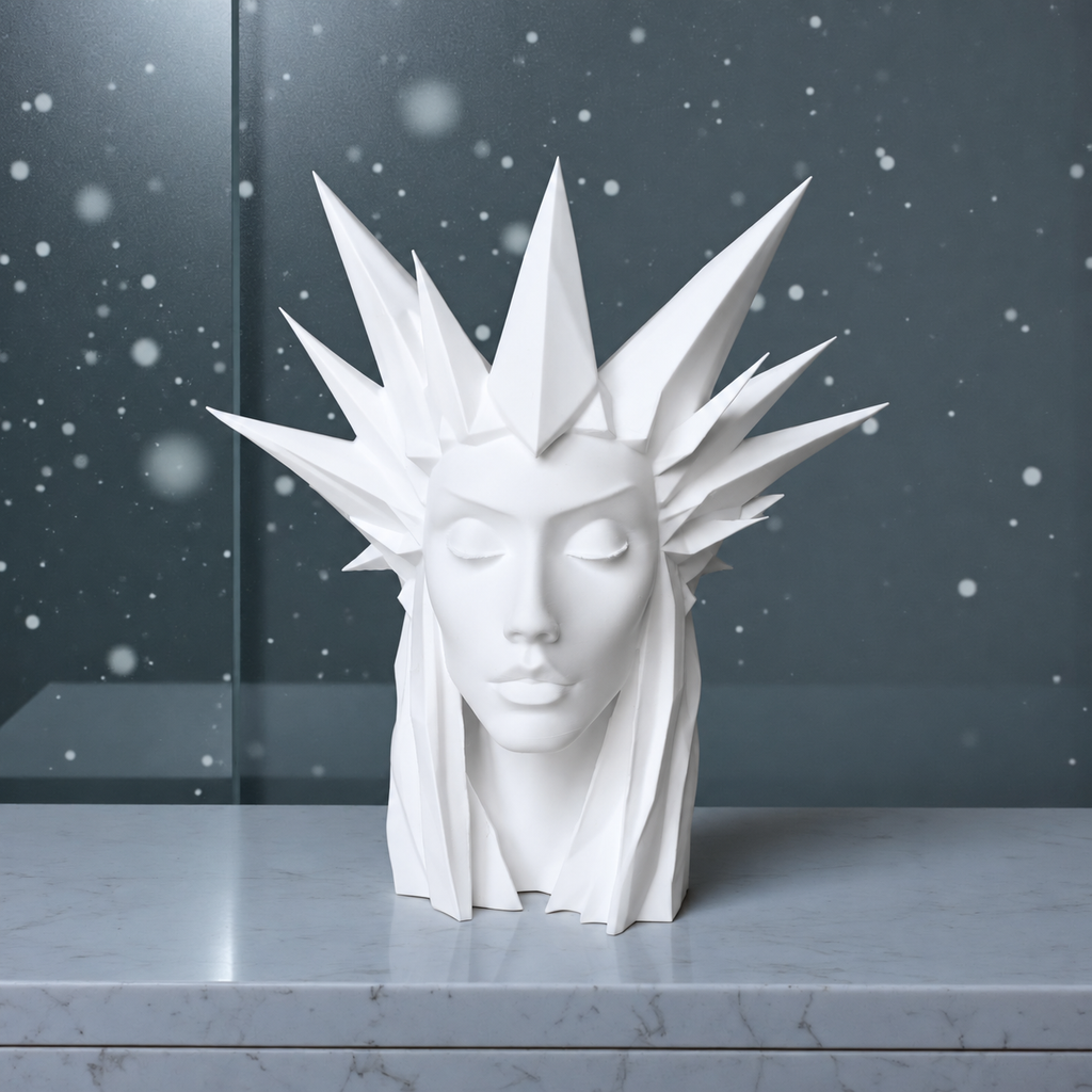 Ice Queen  beeld – moderne vrouwen sculptuur | minimalistische decoratie