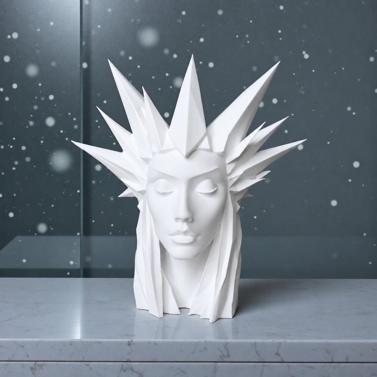 Ice Queen  beeld – moderne vrouwen sculptuur | minimalistische decoratie