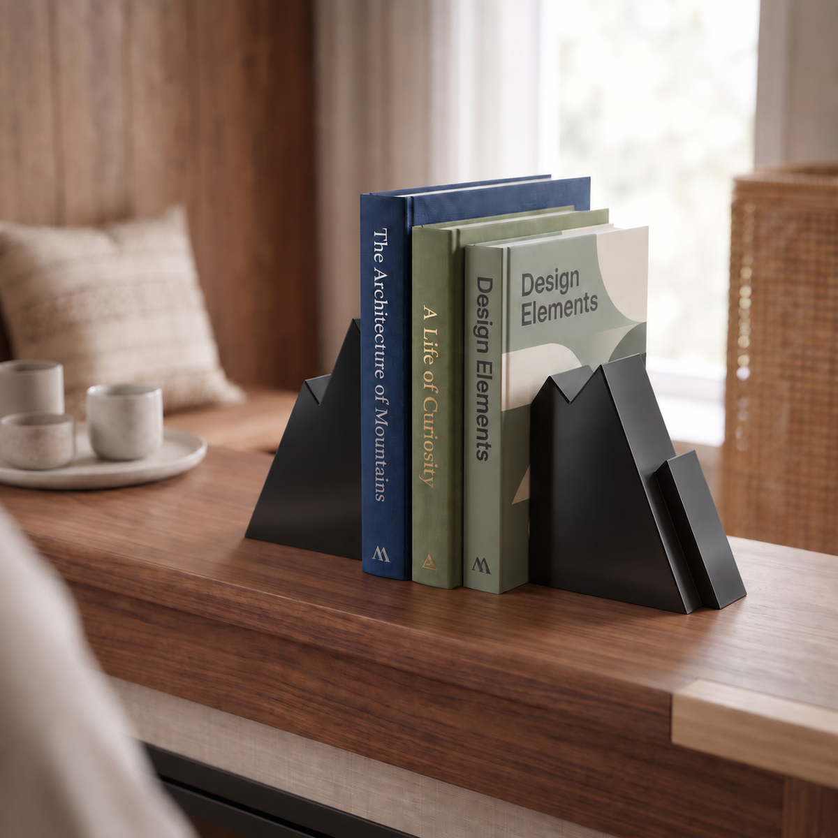 Boekensteun Bergen – moderne  bookend | minimalistische woondecoratie
