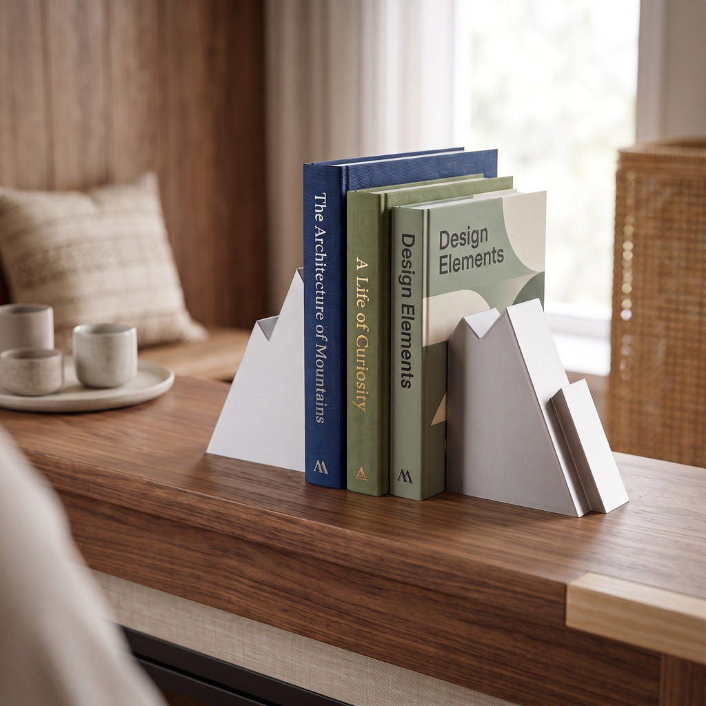 Boekensteun Bergen – moderne  bookend | minimalistische woondecoratie
