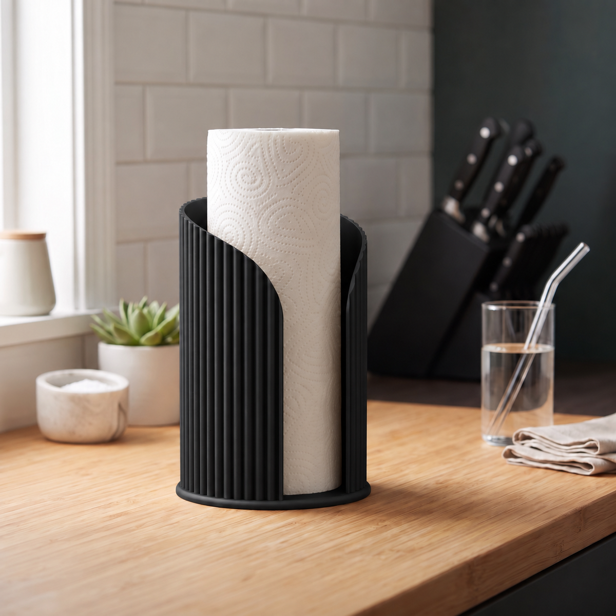 Keukenrolhouder  – moderne houder voor keukenpapier | minimalistisch design
